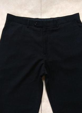 Мужские брендовые черные классические штаны брюки с высокой талией taylor & wright, 38 pазмер.3 фото