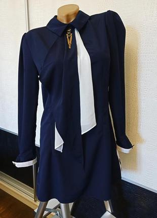 Удлиненная офисная блуза блузон tozlu1 фото