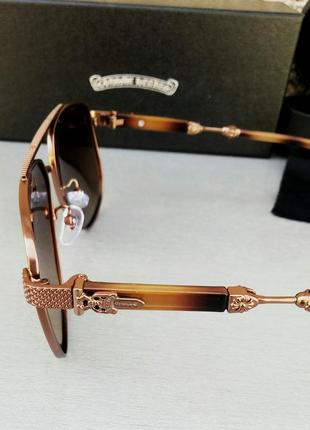 Chrome hearts окуляри чоловічі сонцезахисні коричневі5 фото