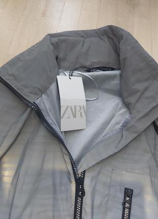 Zara светоотражающий плащ, ветровка, новый, в размере м, оверсайз1 фото