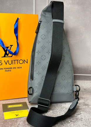 Сумка louis vuitton duo monogram shadow calf leather antracite grey s007   м-442993 фото