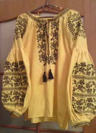 Блуза -вышиванка в стиле бохо (машинная вышивка) 100% хлопок