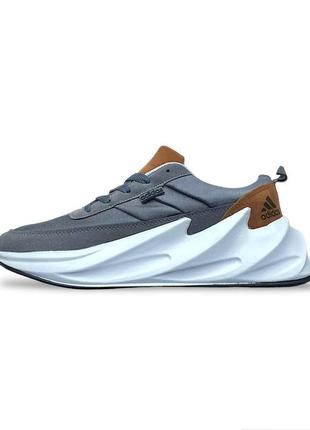 Кроссовки кроссовки мужские adidas shark dark gray & brown (нике аир макс)
