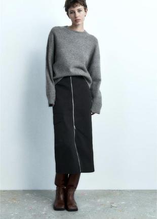 Серый свитер новая коллекция zara размер xs,m