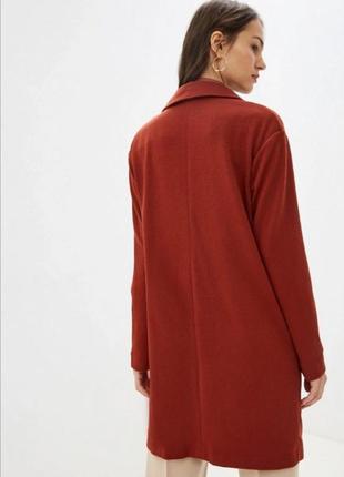Длинный женский жакет,летнее пальто терракотового цвета, размер 48-503 фото