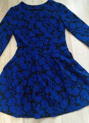 Сукня міді чорно-синя