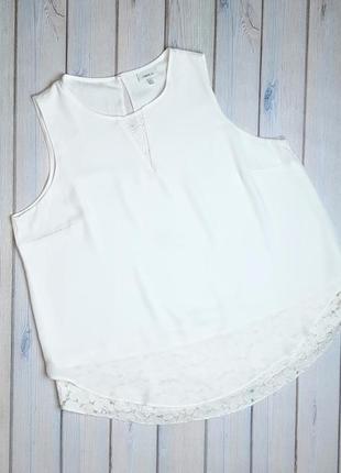🤩1+1=3 фирменные молочная блуза блузка с кружевом next, размер 52 - 542 фото