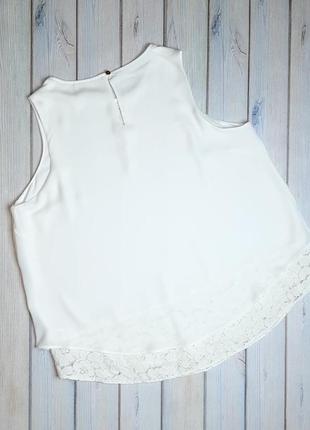 🤩1+1=3 фирменные молочная блуза блузка с кружевом next, размер 52 - 545 фото