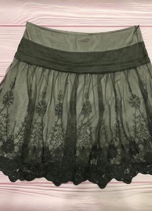 Фатиновая юбка кружево, сетка promod , оригинал4 фото
