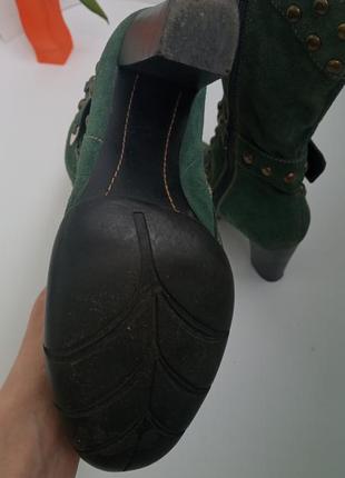 Жіночі напів чоботи,казакі, натуральний замш 🪨7 фото