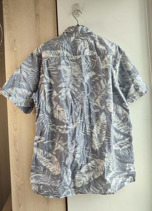 Сорочка гавайська літня гавайка рубаха гавайская рубашка пальмы в пальмах8 фото