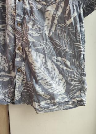 Сорочка гавайська літня гавайка рубаха гавайская рубашка пальмы в пальмах4 фото