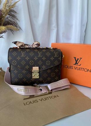 Сумка louis vuitton pochette metis new brown/pink