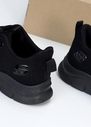 Летние текстильные эластичные черные кроссовки 207904 фото