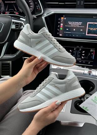 Женские кроссовки adidas originals iniki w light gray white