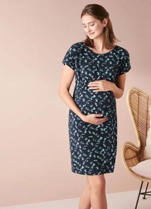 Сукня для вагітних трикотажне плаття з бавовни, esmara euro m 40/42 німеччина темно синя