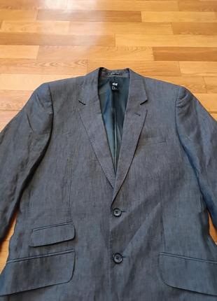 Качественный брендовый пиджак из льна3 фото
