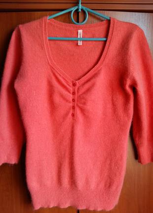 Ошатний жіночий джемпер з ангори sela рукав три чверті