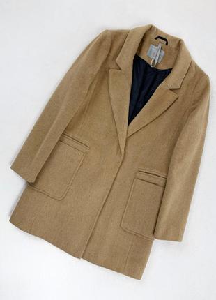Піджак з пальтової тканини бежевий