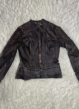 Кожаная нарядная курта