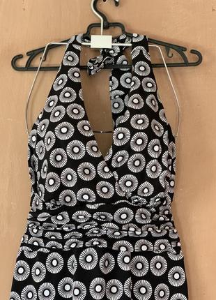 Сарафан одуванчик черно белого цвета размер 48 50 роскошный под вискозу2 фото