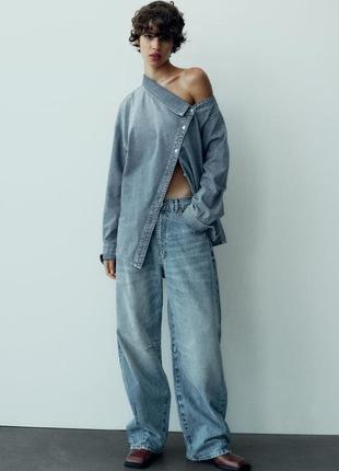 Широкие джинсы от zara, 44, 46р, оригинал
