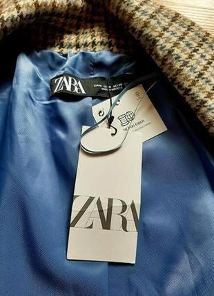 Пальто в клетку zara.8 фото