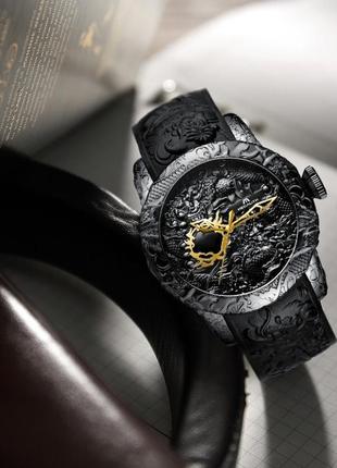Эксклюзивные мужские часы megalith dragon, часы с японским механизмом megalith dragon, брендовые часы7 фото