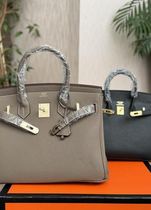 Шкіряна сумка в стилі hermes birkin 25 см/30 см2 фото