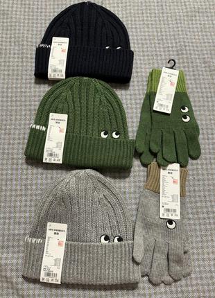 Набір шапка і рукавички uniqlo