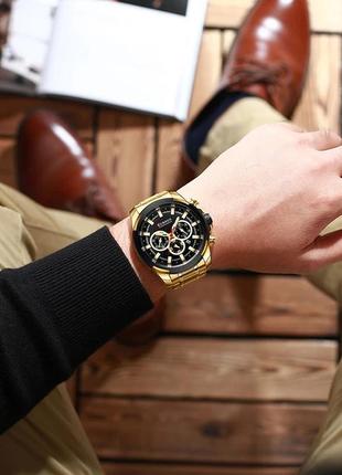 Брендові чоловічі годинники curren king, стильні кварцові годинники curren king, надійний годинник, від curren4 фото
