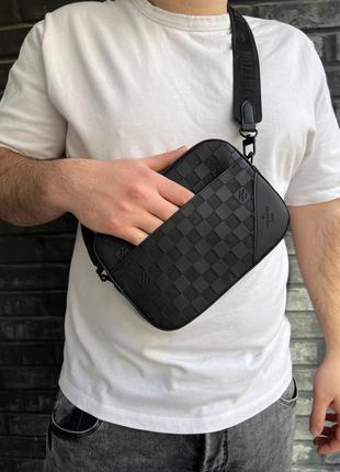 Чоловіча сумка через плече луї вітон, стильна сумка-месенджер 2 в 1 louis vuitton, зручна, універсальна