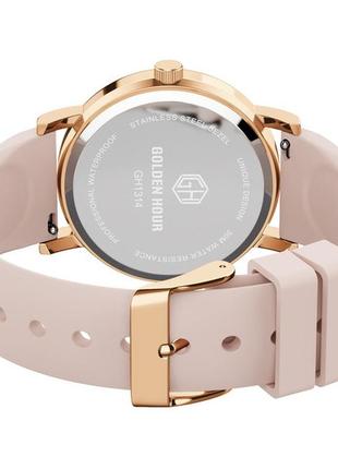 Брендовые женские часы goldenhour trend pink, яркие часы goer fuerto, спортивные женские часы, от бренда goer6 фото