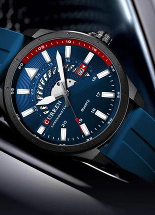 Брендовые мужские часы curren effect, стильные кварцевые часы curren effect, надёжные часы, от curren3 фото