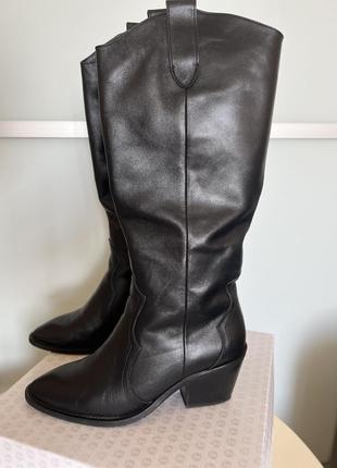 Чоботи (казакі) шкіряні демисезонні