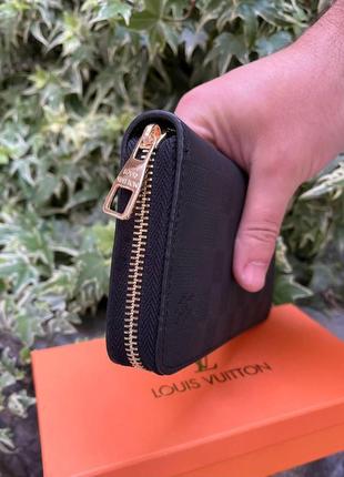 Чоловічий гаманець луї вітон, портмоне з принтом з екошкіри louis vuitton, практичний гаманець від louis vuitton7 фото