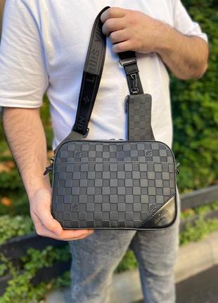 Мужская сумка через плечо луи витон, стильная сумка-мессенджер 2 в 1 louis vuitton,классическая