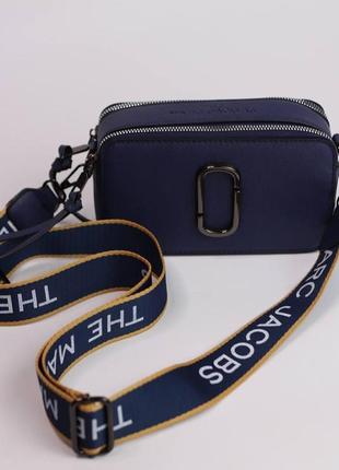 Женская сумка marc jacobs logo dark blue, женская сумка, марк джейкобс темно синего цвета.