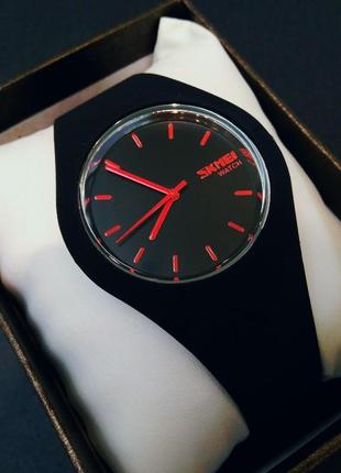 Высокопрочные мужские часы skmei rubber black ii, брендовые часы skmei rubber black ii, стильные часы от skmei