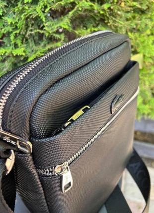 Мужская сумка lacoste, деловая сумка лакоста, сумка-планшетка, повседневная с нейлона от lacoste5 фото