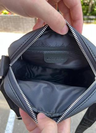 Мужская сумка lacoste, деловая сумка лакоста, сумка-планшетка, повседневная с нейлона от lacoste9 фото