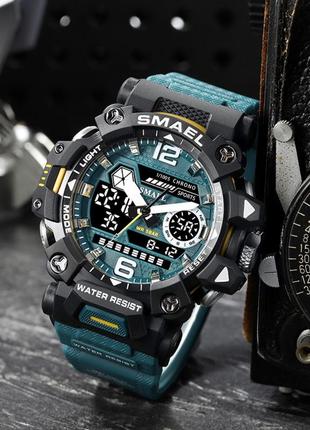 Спортивные мужские часы smael chrono, стильные часы smael chrono, тактические часы от smael