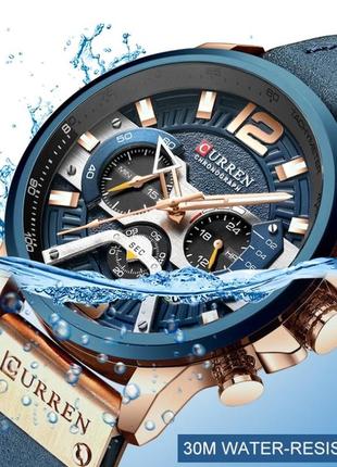 Брендовые мужские часы curren toronto, стильные кварцевые часы curren toronto, надёжные часы, от curren7 фото