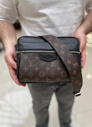 Мужская сумка через плечо луи витон, стильная сумка-мессенджер louis vuitton, классическая, универсальная