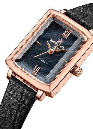 Брендові жіночі годинники naviforce jumbo, стильний годинник naviforce jumbo, чорний годинник, від бренду naviforce.