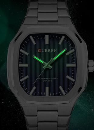 Брендовые мужские часы curren quadro, стильные кварцевые часы curren quadro, надёжные часы, от curren6 фото