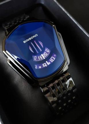 Яскравий чоловічий годинник hemsut binbono black, годинник з футуристичним дизайном hemsut binbono black, відомий годинник6 фото