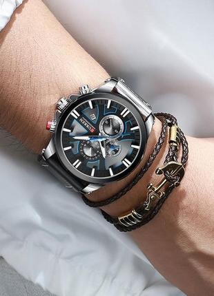 Брендовые мужские часы curren kasper, стильные кварцевые часы curren kasper, надёжные часы, от curren9 фото