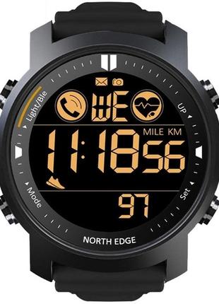 Брендовые мужские часы north edge laker black, точные часы north edge laker black, долговечные часы от north