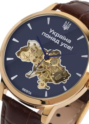 Лімітований чоловічий годинник besta skeleton ua, годинник ручної роботи besta skeleton ua, годинник з японським механізмом від be